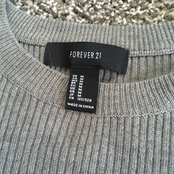 Midi Gray Dress with Line Detail - Picture 3 of 5